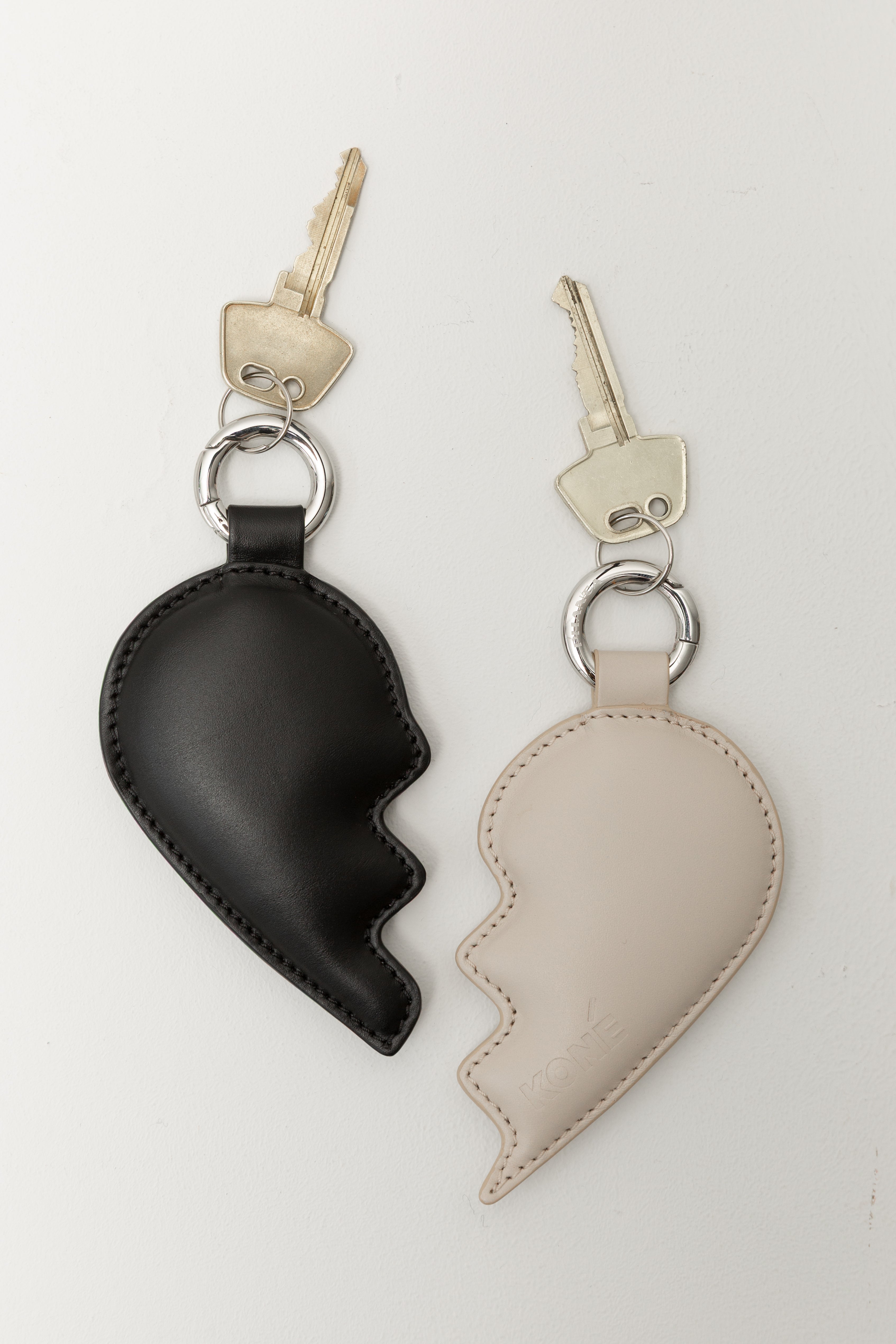 BFF HEART - BLACK/CEMENT VITELLO