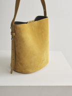 LITTLE LEO BUCKET BAG - OLIVE OIL SUEDE