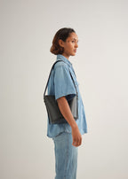 LITTLE LEO BUCKET BAG - BLACK VITELLO