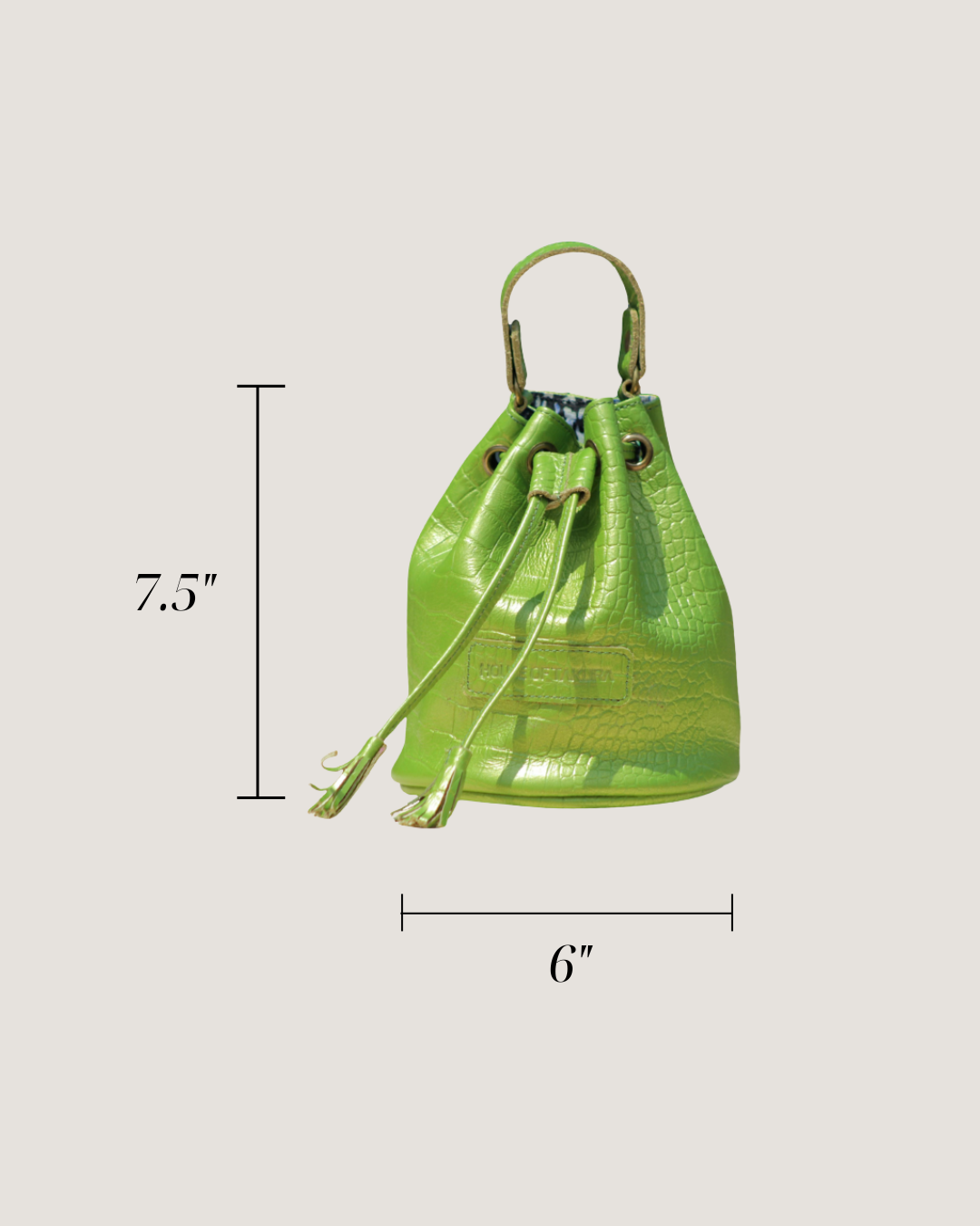Kadiki Bag - Green Croc Metallic Leather