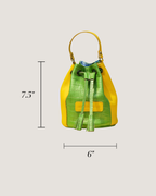 Kadiki Bag - Two Toned Green/Yellow Leather
