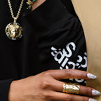 Maya Ring in Gold with Sapphire Eyes