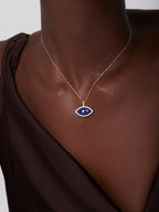 14kt Lapis Marquise Eye of Protection Necklace