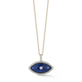 14kt Lapis Marquise Eye of Protection Necklace