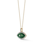 14kt Malachite Marquise Eye of Protection Necklace