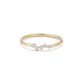 14kt Mini Diamond Bezel Wave Ring