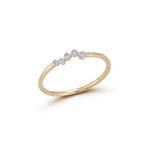 14kt Mini Diamond Bezel Wave Ring