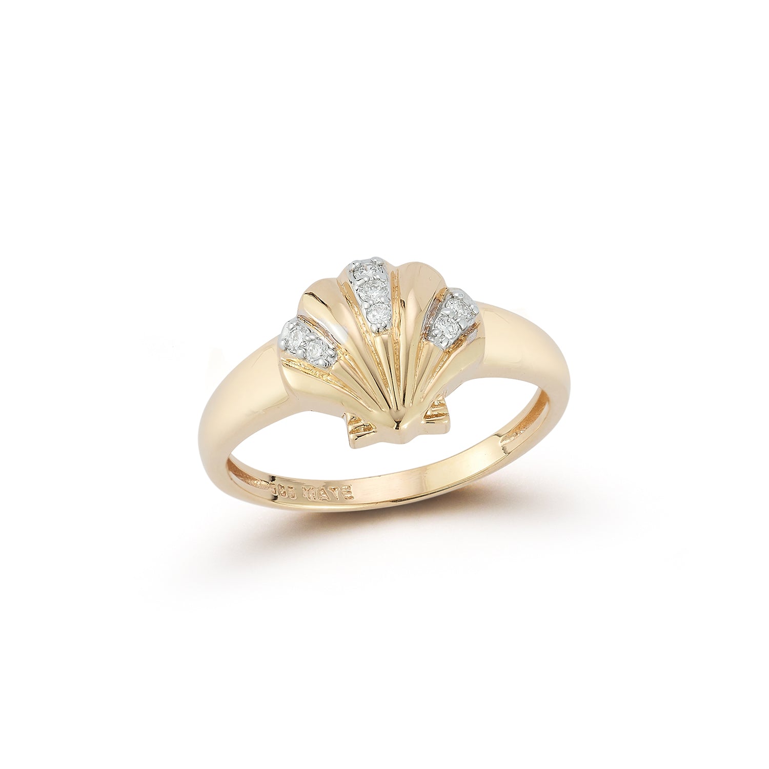 14kt Petite Venus Signet Ring