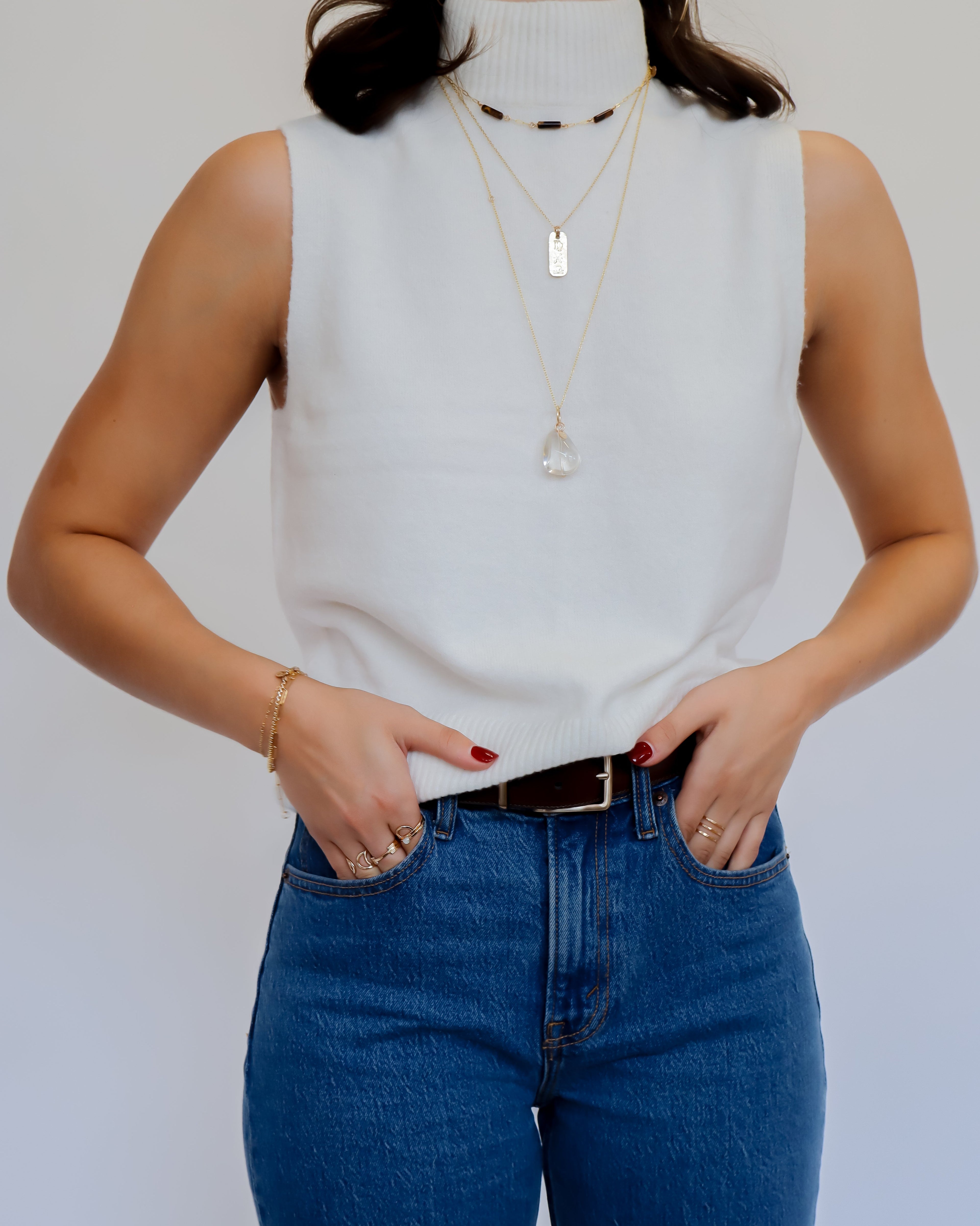 AMULET// crystal charm necklace