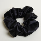 Noir Satin Scrunchie