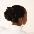 Noir Satin Scrunchie