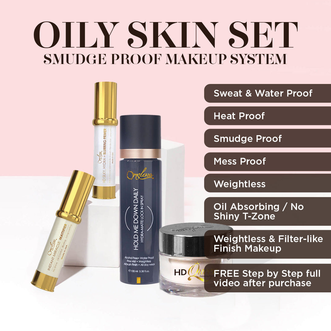 Oily Combination Skin Set - Smudge Proof Makeup System