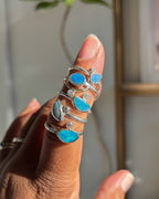 CALLISTO// opal + diamond arc ring