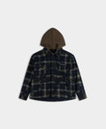 Sky Captain Blue Patched Check Shirt