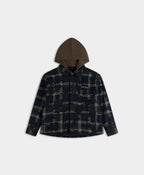 Sky Captain Blue Patched Check Shirt