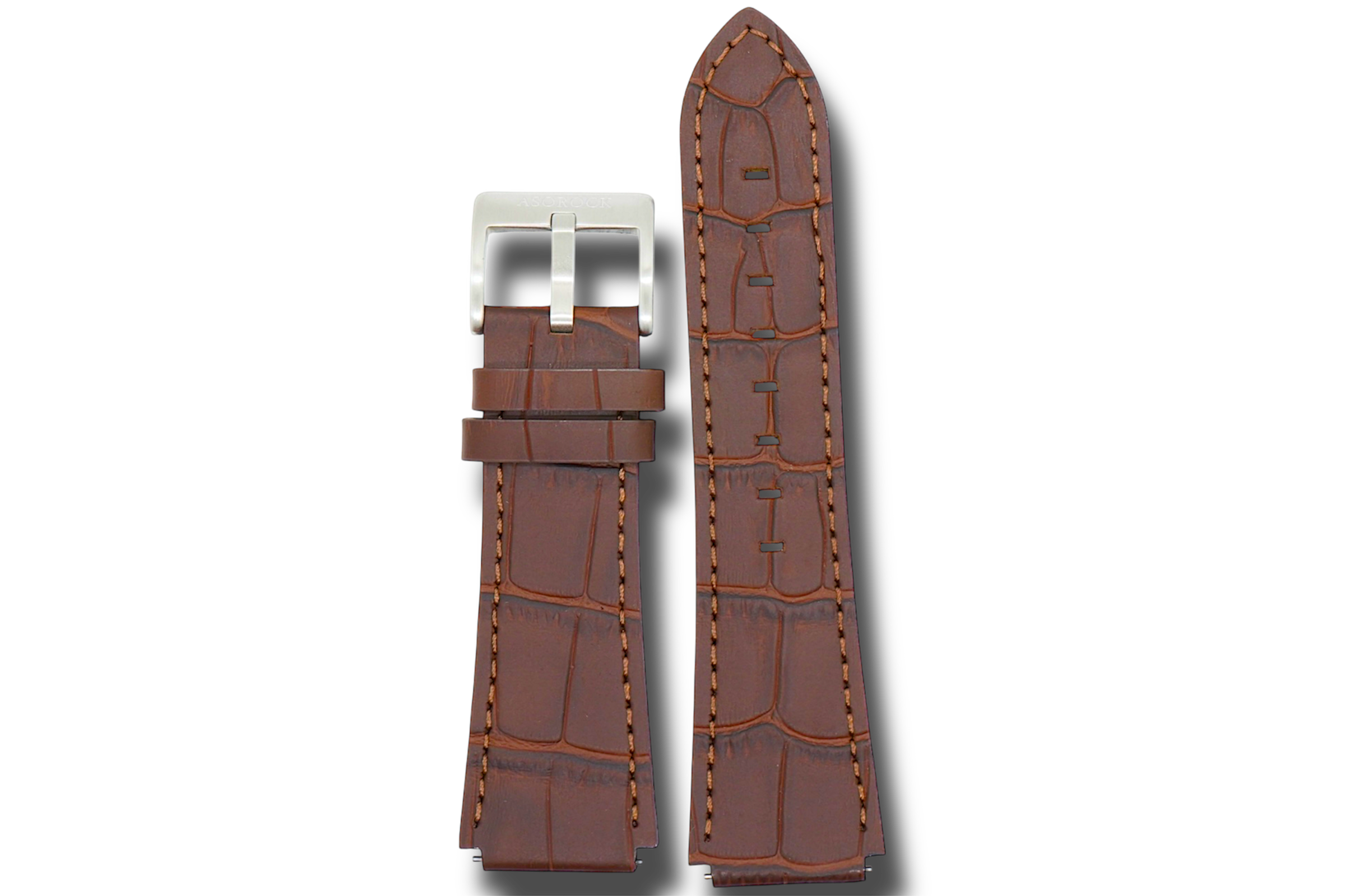 Constellation dark brown leather strap