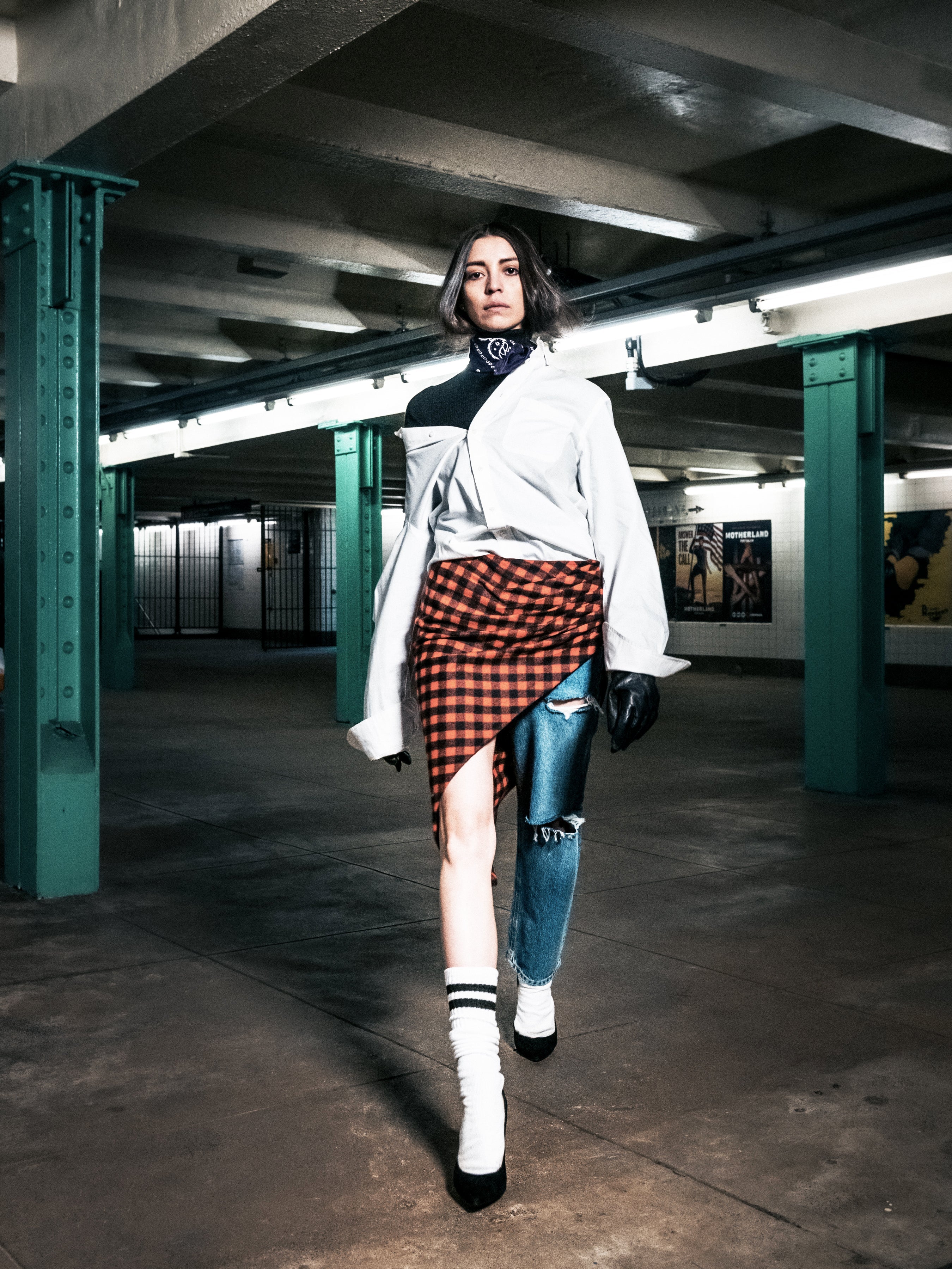 BUFFALO CHECK AND DENIM PANT