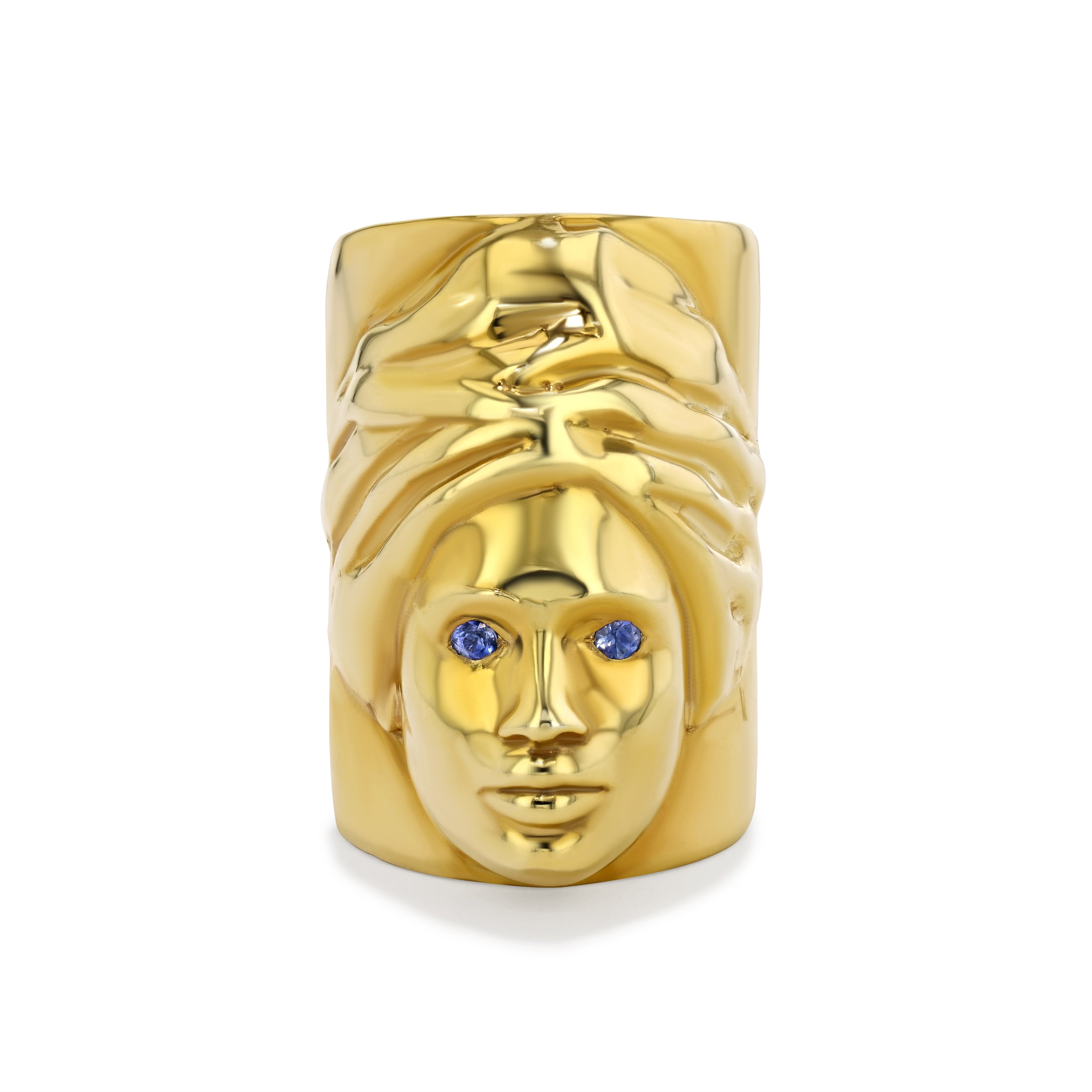 Maya Ring in Gold with Sapphire Eyes
