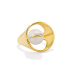 World Ring with Fresh Water Pearl