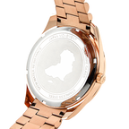 Rosegold/black - black leather strap Villa