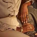 Lila Ring with Citrine + Peridot in Matte Gold