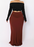 Stretch Maxi Skirt (charcoal)