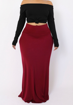 Stretch Maxi Skirt (charcoal)