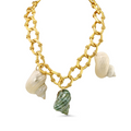 Desirita Necklace | Sound of Salt, Brass & Trumpet Shell