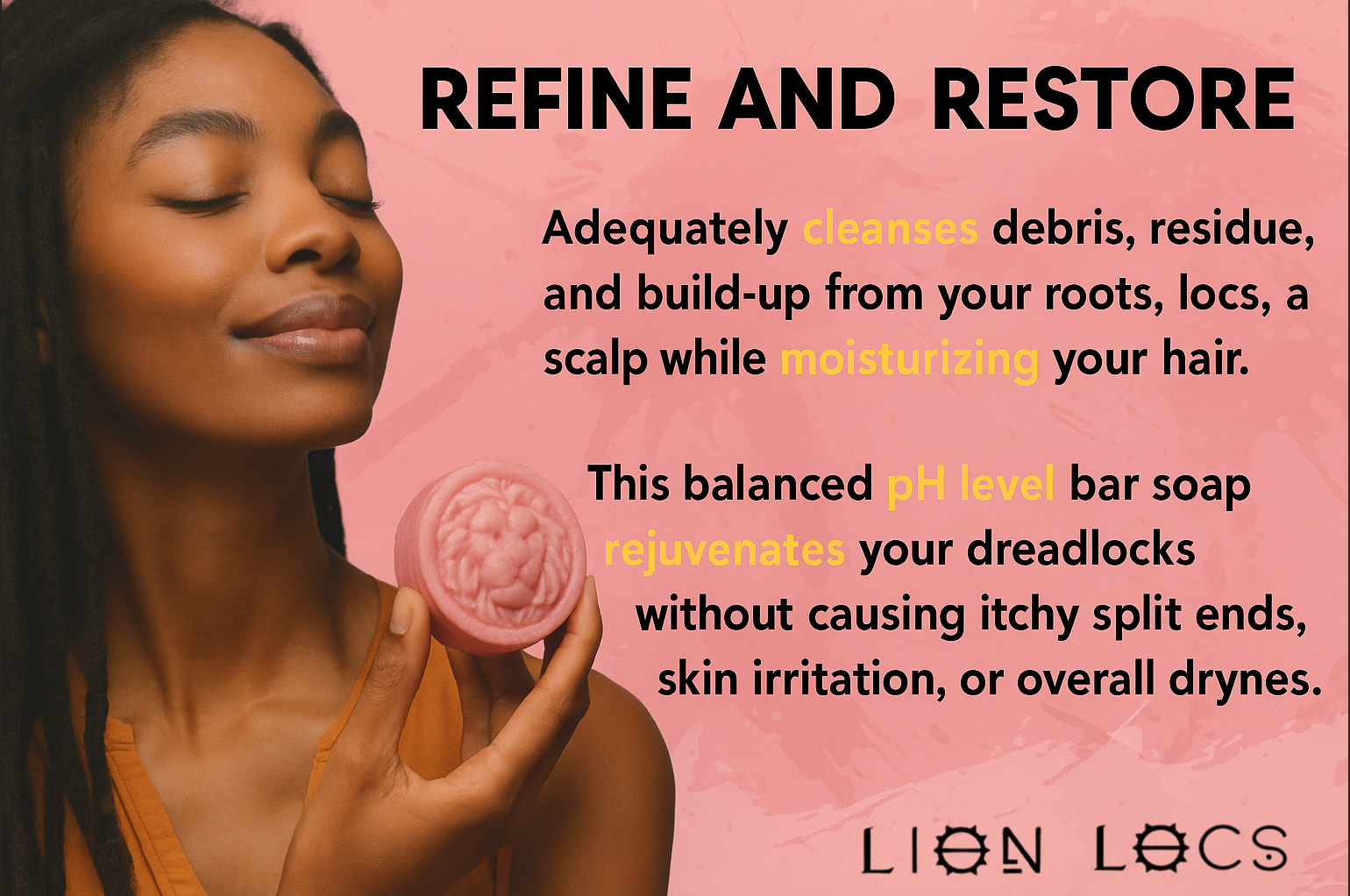 Dreadlock Shampoo Bar & Conditioner - Blush