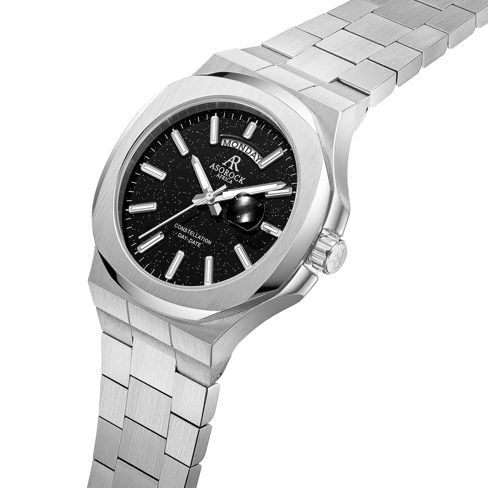 Silver/Black plain Constellation Day Date