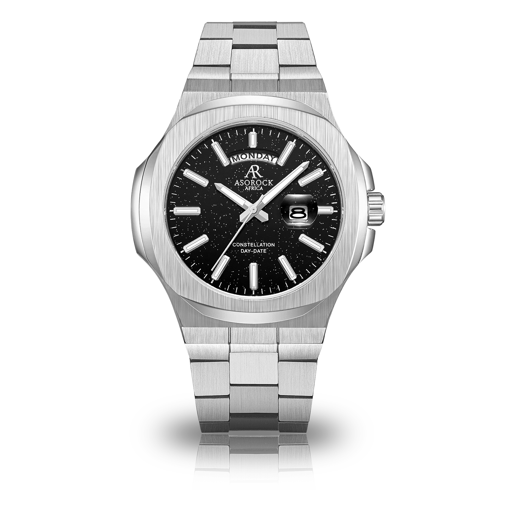 Silver/Black plain Constellation Day Date