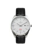 Silver/white - black leather strap Villa