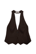 Black Halle Halter Vest (Made to Order)