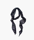 Tallulah skinny scarf in black and purple floral