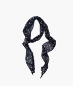 Tallulah skinny scarf in black and purple floral