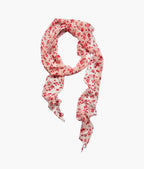 Tallulah skinny scarf in red and white floral