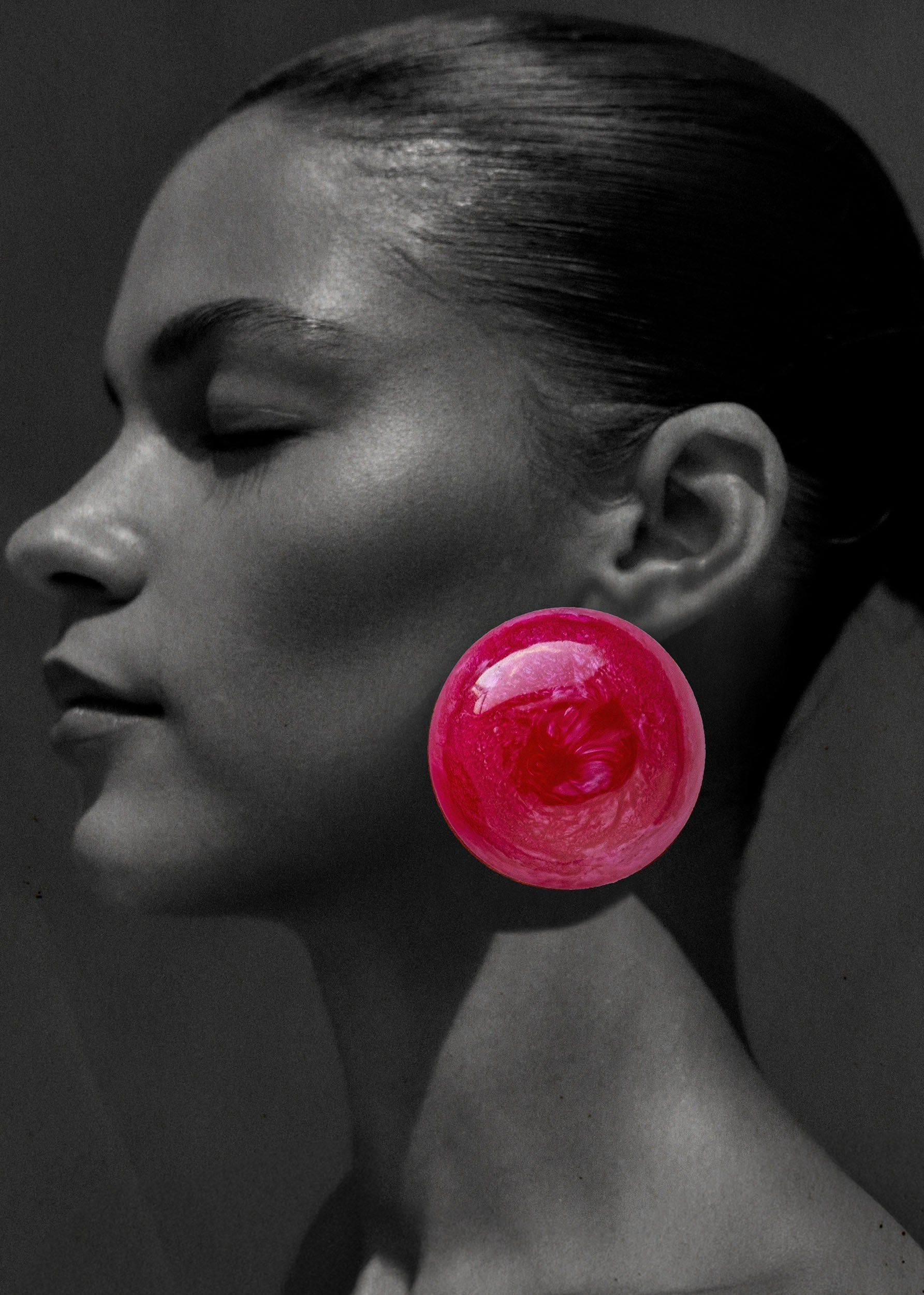TARA EARRING - RASPBERRY