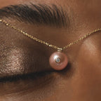 Everly Necklace, Pink Pearl