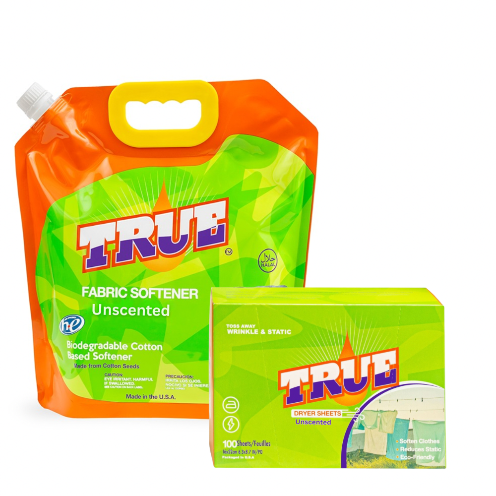 101oz UNSCENTED Fabric Softener & UNSCENTED DryerSheets