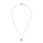 14kt Green Amethyst Trillion Necklace