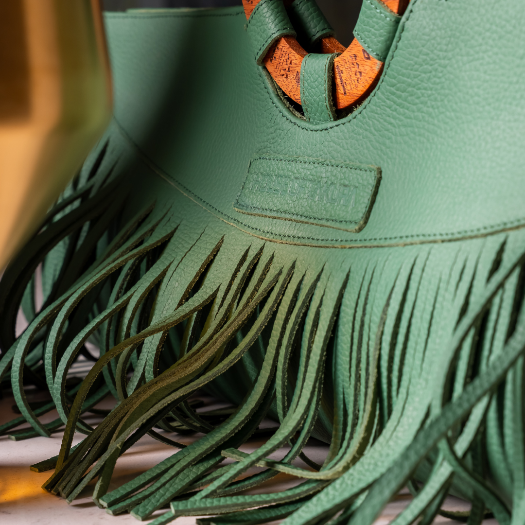 Manaka Statement Clutch -  Shamrock Green Leather