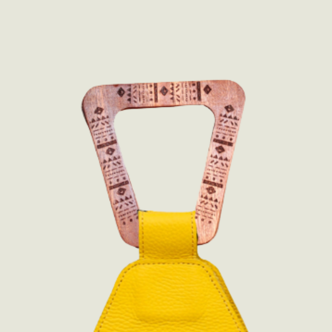 Alpha Fringe Bag – Yellow Leather