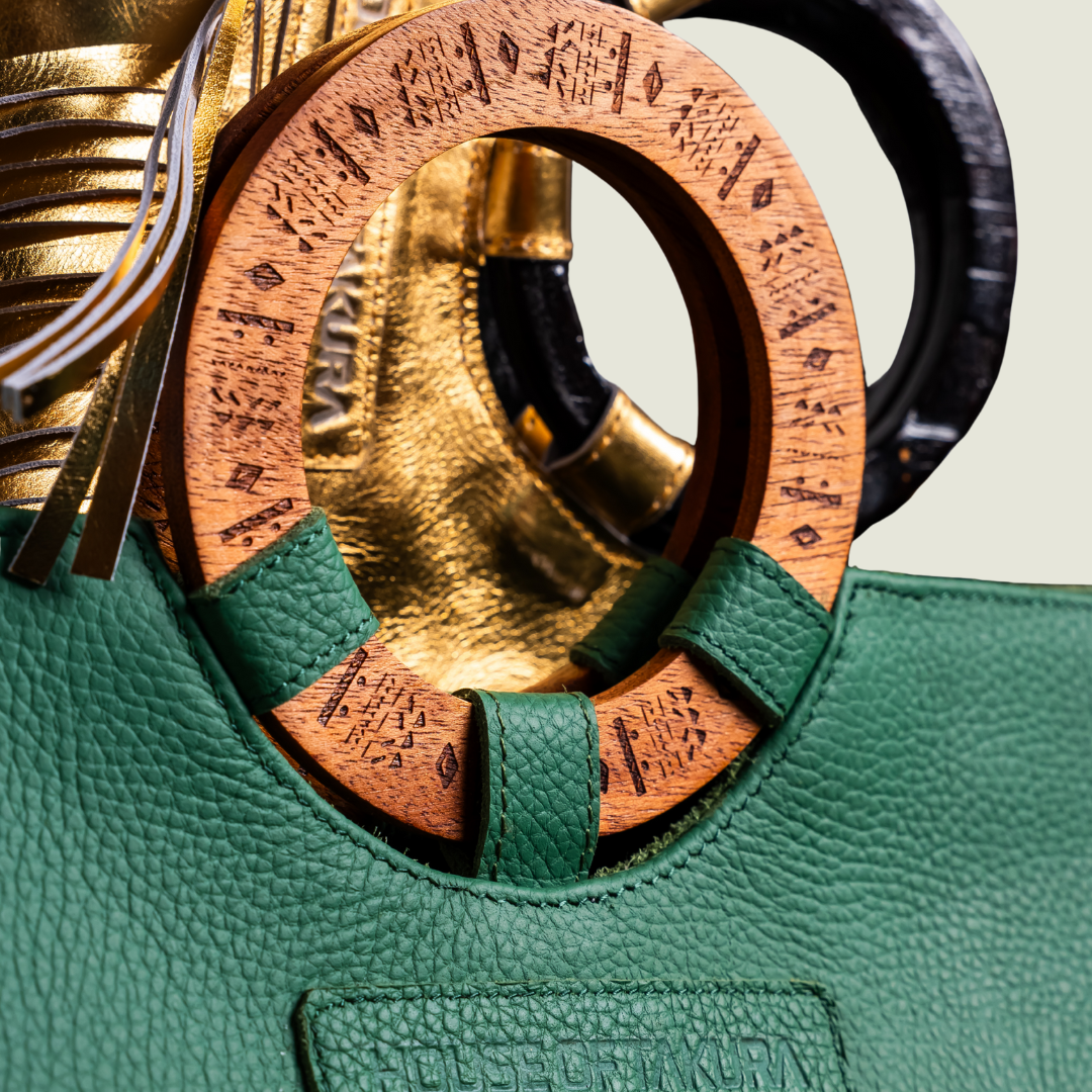 Manaka Statement Clutch -  Shamrock Green Leather