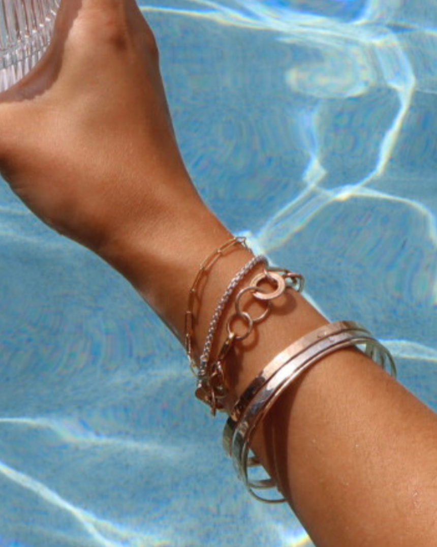 COAST// paper clip chain bracelet