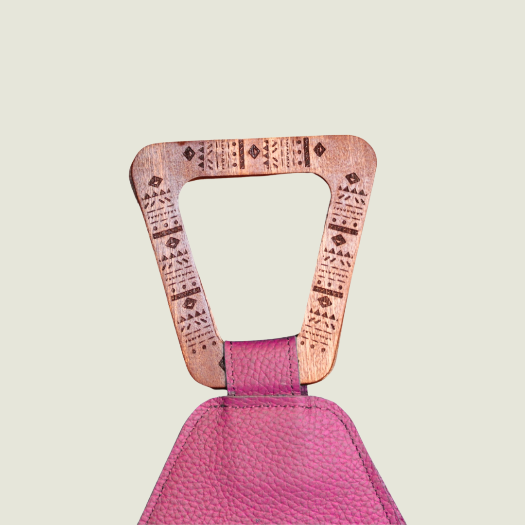 Alpha Fringe Bag – Pink Leather