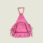 Alpha Fringe Bag – Pink Leather