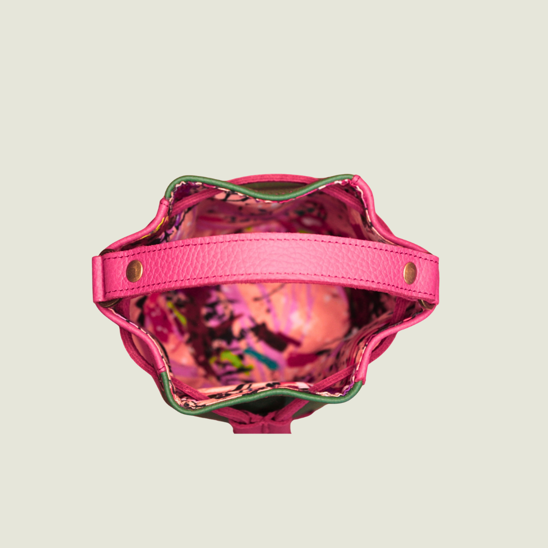 Kadiki Bag - Two Toned Pink/Green Leather