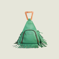 Alpha Fringe Bag – Shamrock Green Leather