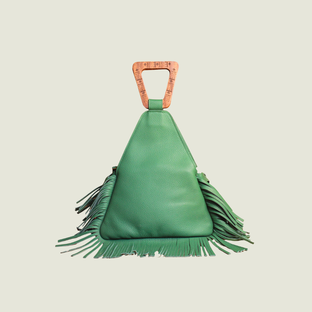 Alpha Fringe Bag – Shamrock Green Leather