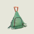Alpha Fringe Bag – Shamrock Green Leather
